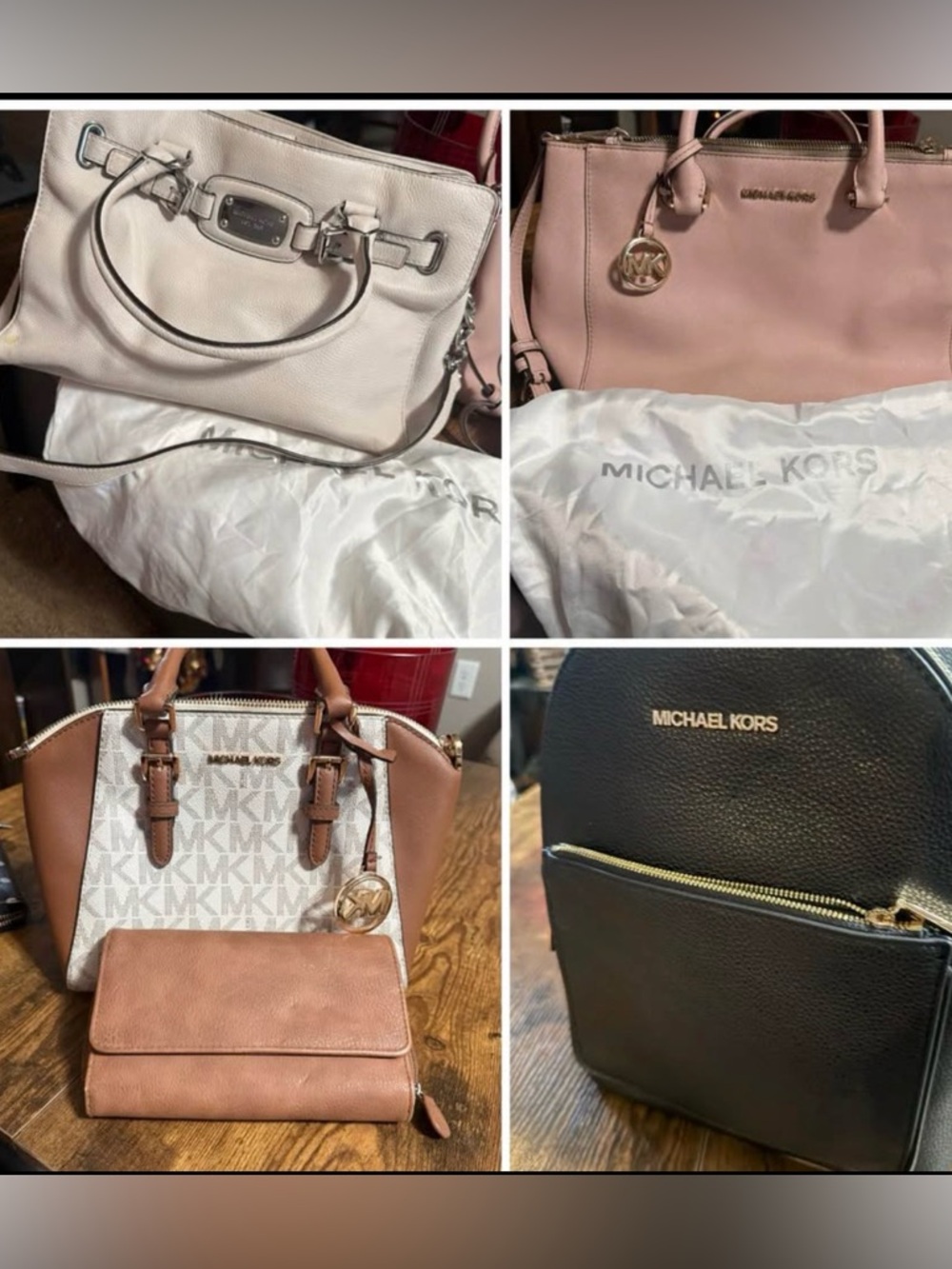 Michael Kors Women's Pink Tote Bag - Signature Style 4 bags